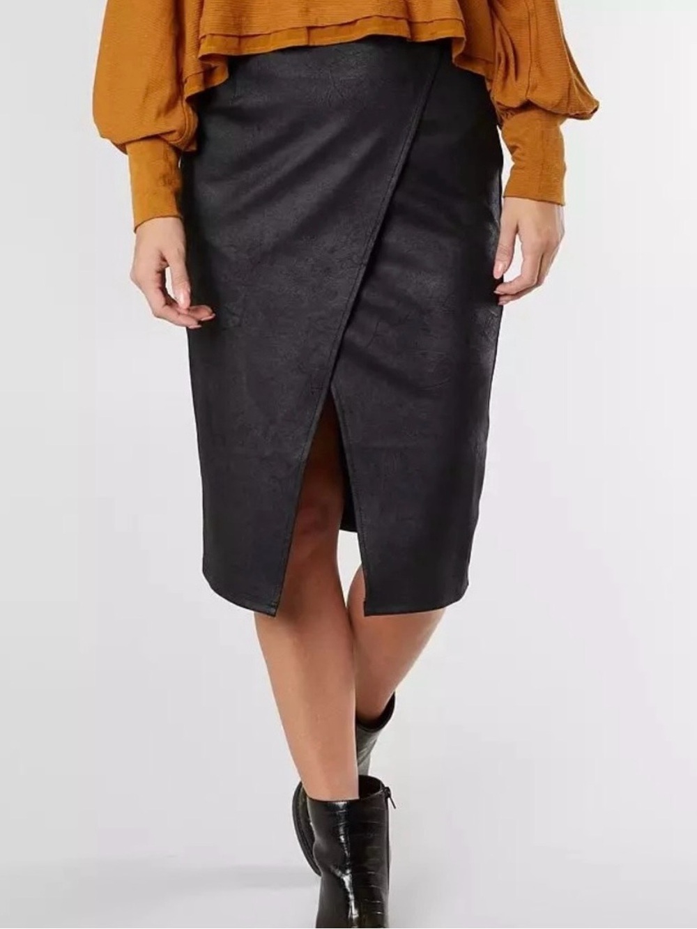 Free People Whitney Vegan Leather Pencil Skirt - Women's